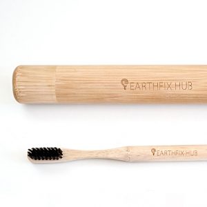 bamboo toothbrush for adults with bamboo case