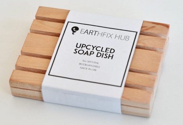 upcycled wooden soap dish